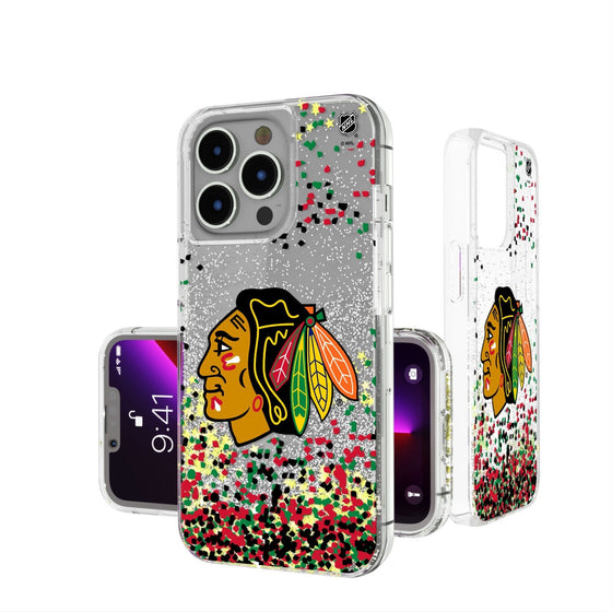 Chicago Blackhawks Confetti Glitter Case-0