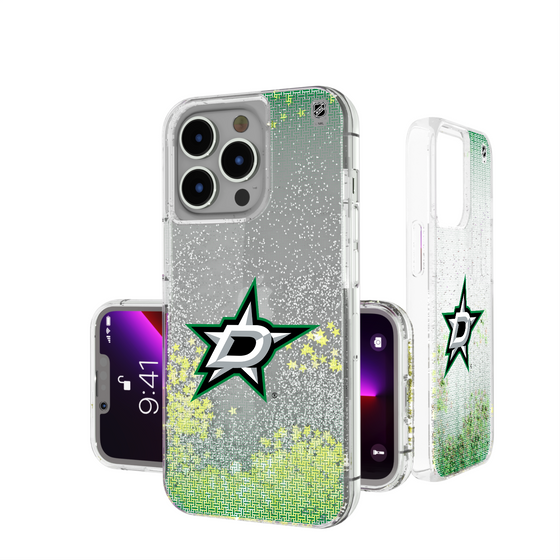 Dallas Stars Linen Glitter Phone Case-0
