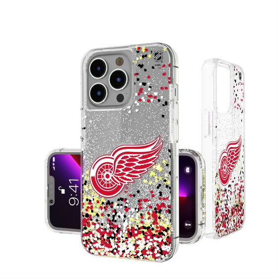 Detroit Red Wings Confetti Glitter Case-0