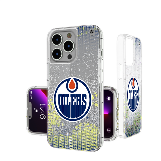 Edmonton Oilers Linen Glitter Phone Case-0