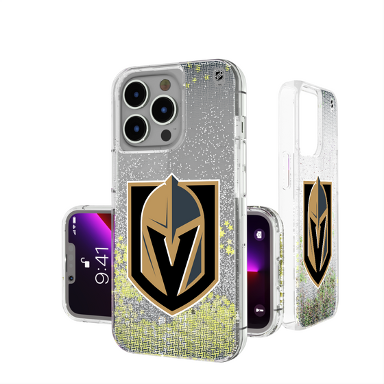 Vegas Golden Knights Linen Glitter Phone Case-0