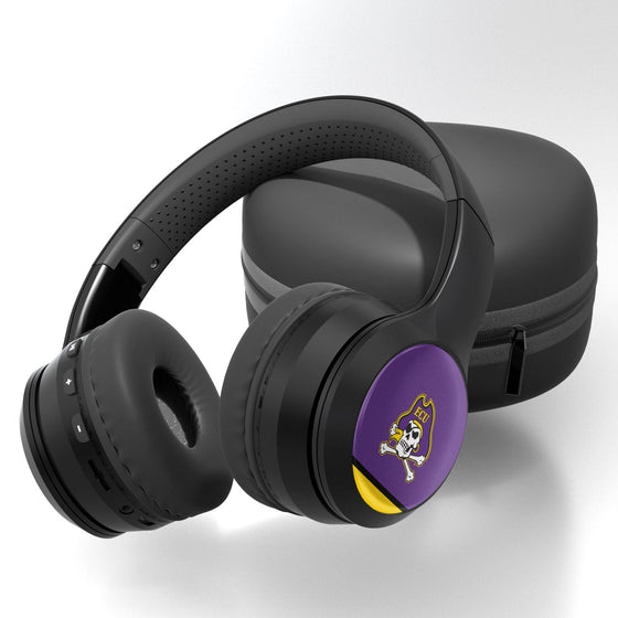 East Carolina Pirates Stripe Wireless Over-Ear Bluetooth Headphones-0