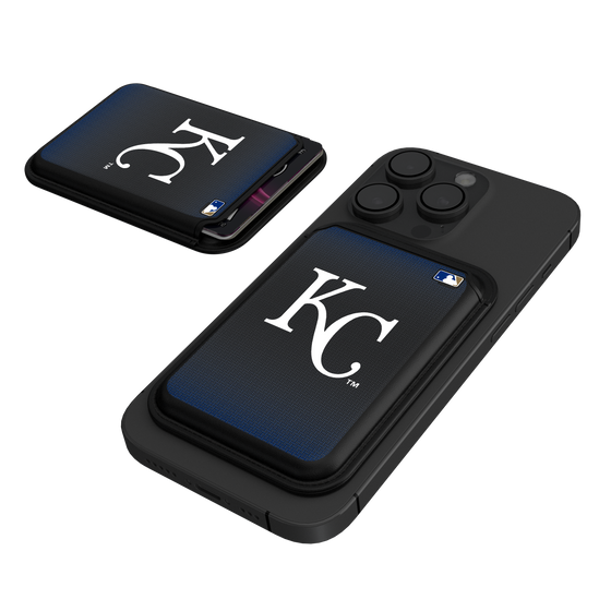 Kansas City Royals Linen Black Magnetic Credit Card Wallet-0