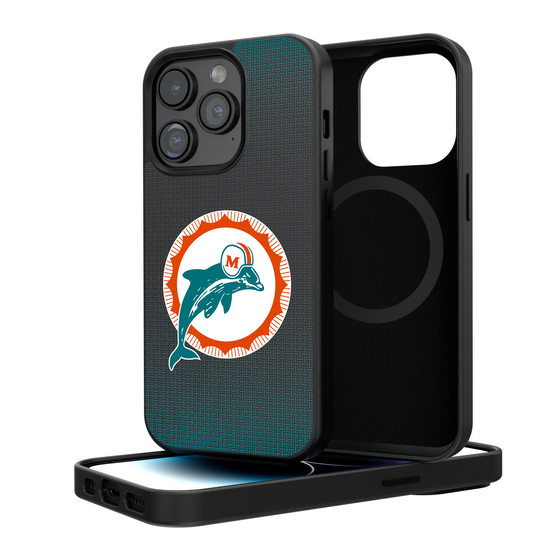 Miami Dolphins 1966-1973 Historic Collection Linen Magnetic Phone Case-0