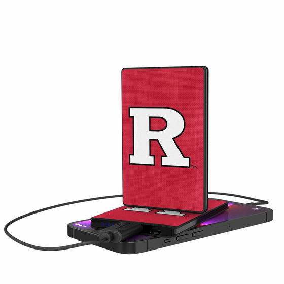 Rutgers Scarlet Knights Solid 2500mAh Credit Card Powerbank-0