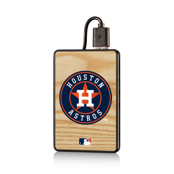 Houston Astros Astros Wood Bat 2200mAh Credit Card Powerbank - 757 Sports Collectibles