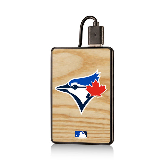 Toronto Blue Jays Wood Bat 2200mAh Credit Card Powerbank - 757 Sports Collectibles