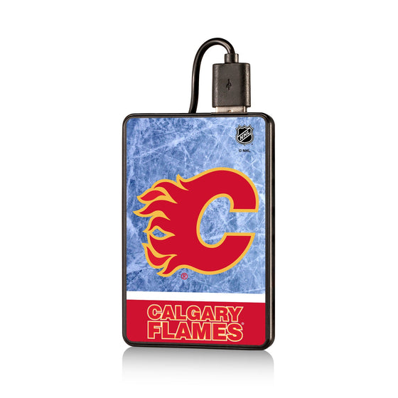Calgary Flames Ice Wordmark 2500mAh Credit Card Powerbank-0