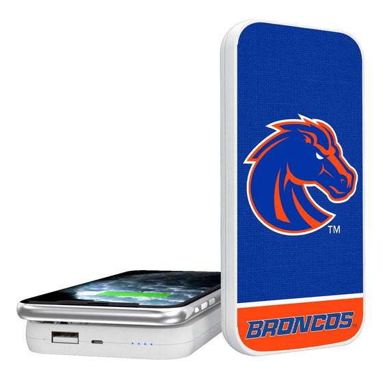 Boise State Broncos Solid Wordmark 5000mAh Portable Wireless Charger-0
