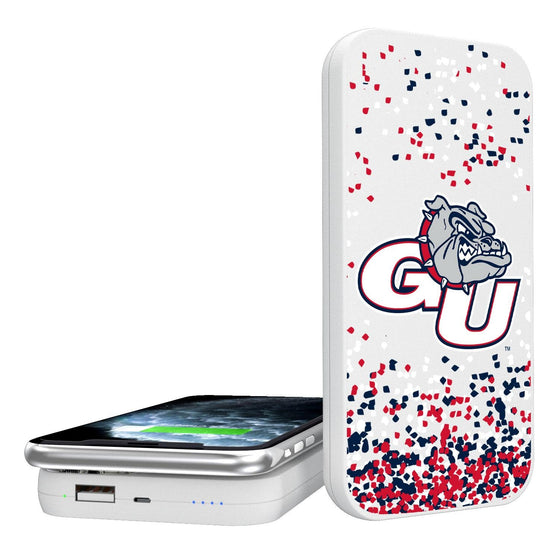 Gonzaga Bulldogs Confetti 5000mAh Portable Wireless Charger-0
