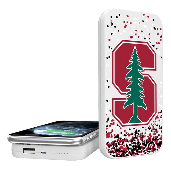 Stanford Cardinal Confetti 5000mAh Portable Wireless Charger-0