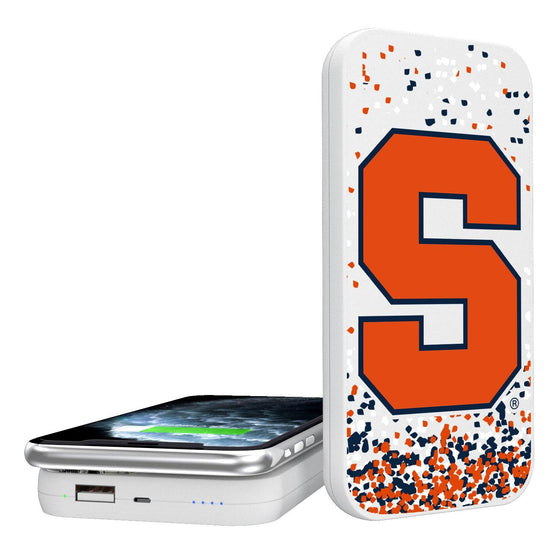 Syracuse Orange Confetti 5000mAh Portable Wireless Charger-0