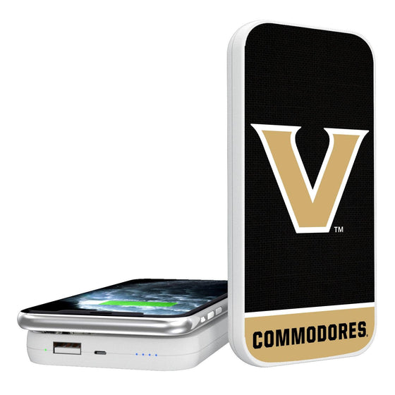 Vanderbilt Commodores Solid Wordmark 5000mAh Portable Wireless Charger-0