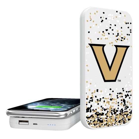 Vanderbilt Commodores Confetti 5000mAh Portable Wireless Charger-0