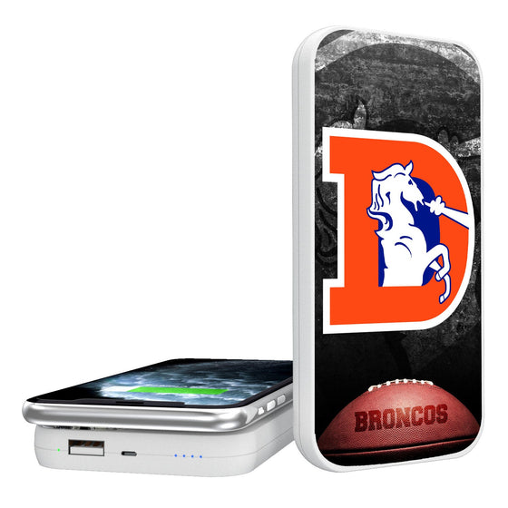 Denver Broncos 1993-1996 Historic Collection Legendary 5000mAh Portable Wireless Charger - 757 Sports Collectibles
