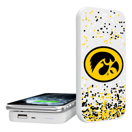 Iowa Hawkeyes Confetti 5000mAh Portable Wireless Charger-0