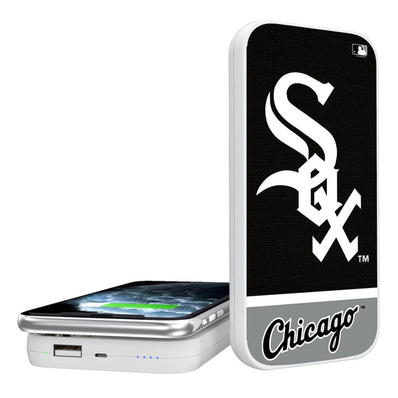 Chicago White Sox Solid Wordmark 5000mAh Portable Wireless Charger - 757 Sports Collectibles