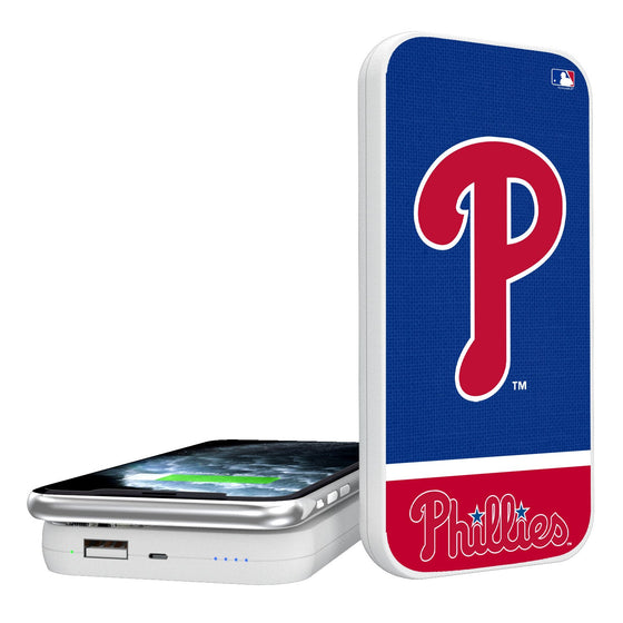 Philadelphia Phillies Solid Wordmark 5000mAh Portable Wireless Charger - 757 Sports Collectibles