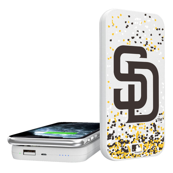 San Diego Padres Confetti 5000mAh Portable Wireless Charger - 757 Sports Collectibles
