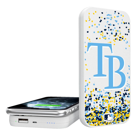 Tampa Bay Rays Confetti 5000mAh Portable Wireless Charger - 757 Sports Collectibles