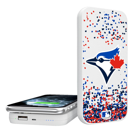 Toronto Blue Jays Confetti 5000mAh Portable Wireless Charger - 757 Sports Collectibles
