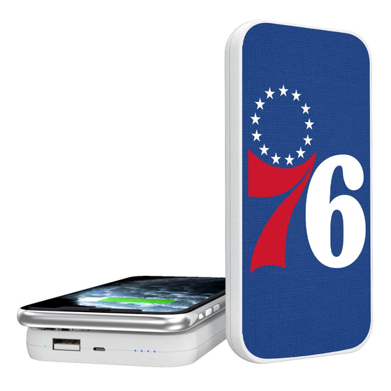 Philadelphia 76ers Solid 5000mAh Portable Wireless Charger-0
