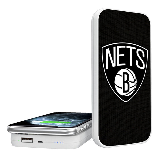 Brooklyn Nets Solid 5000mAh Portable Wireless Charger-0