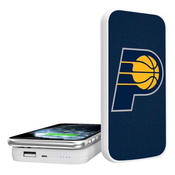 Indiana Pacers Solid 5000mAh Portable Wireless Charger-0