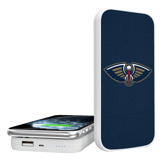 New Orleans Pelicans Solid 5000mAh Portable Wireless Charger-0