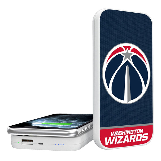 Washington Wizards Solid Wordmark 5000mAh Portable Wireless Charger-0