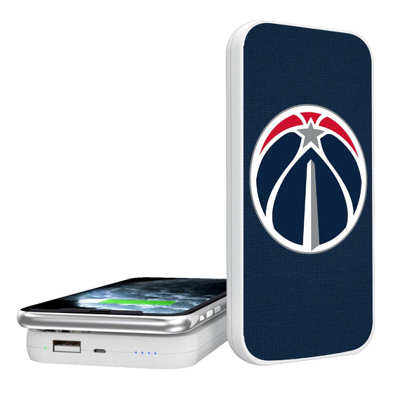 Washington Wizards Solid 5000mAh Portable Wireless Charger-0
