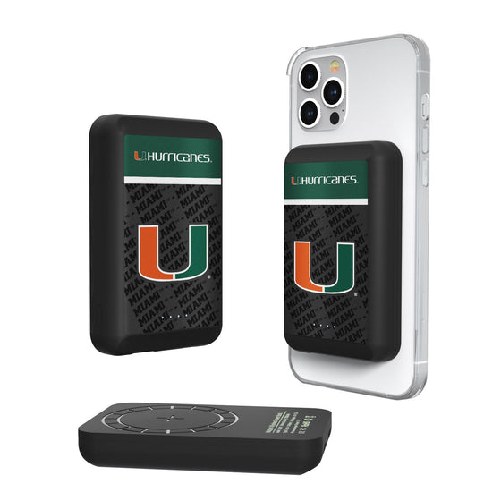 Miami Hurricanes Endzone Plus 5000mAh Magnetic Wireless Charger-0