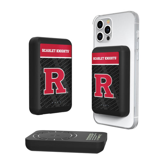 Rutgers Scarlet Knights Endzone Plus Wireless Mag Power Bank-0
