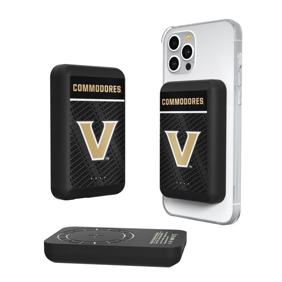 Vanderbilt Commodores Endzone Plus Wireless Mag Power Bank-0