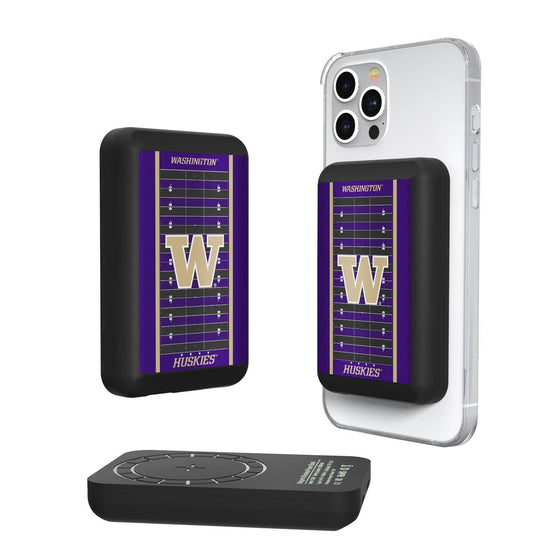 Washington Huskies Football Field Wireless Mag Power Bank-0