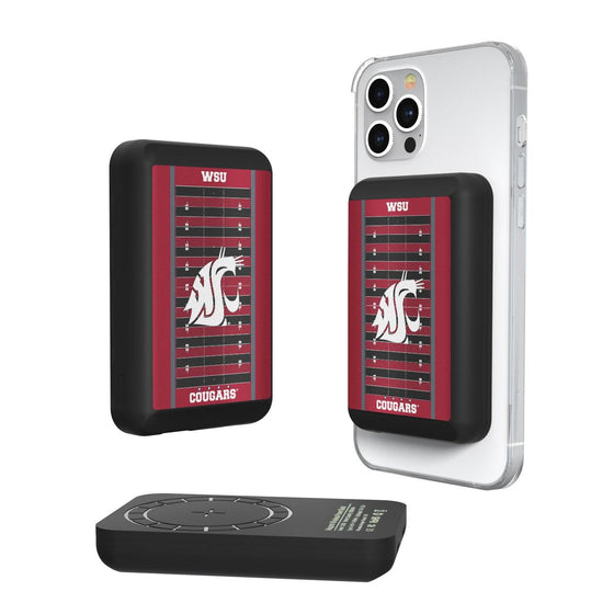 Washington State Cougars Football Field Wireless Mag Power Bank-0