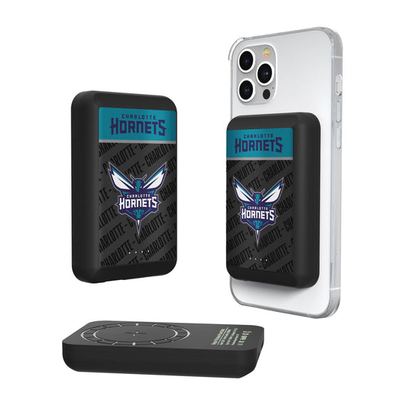 Charlotte Hornets Endzone Plus Wireless Mag Power Bank-0