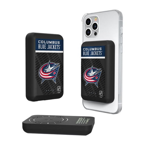 Columbus Blue Jackets Endzone Plus 5000mAh Magnetic Wireless Charger-0