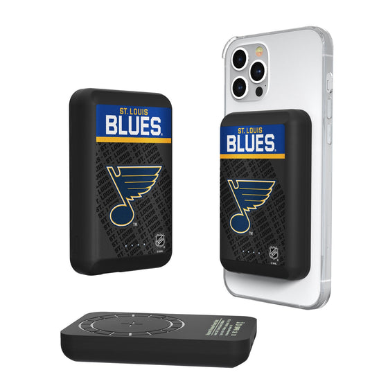 St. Louis Blues Endzone Plus 5000mAh Magnetic Wireless Charger-0