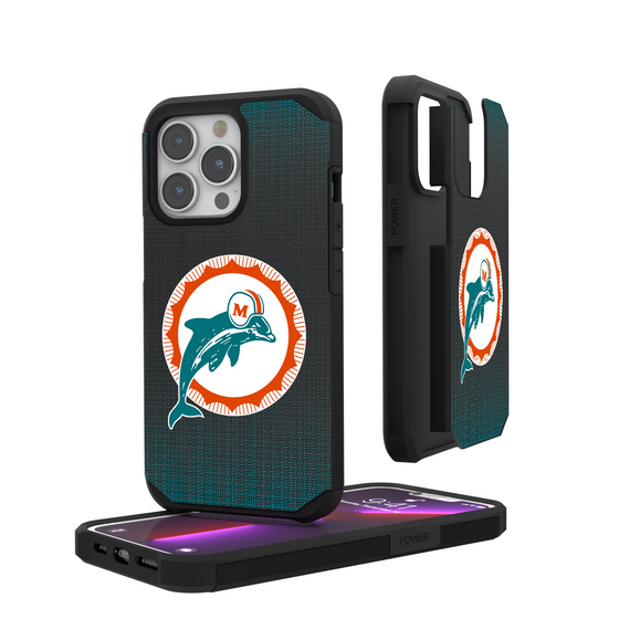 Miami Dolphins 1966-1973 Historic Collection Linen Rugged Phone Case-0