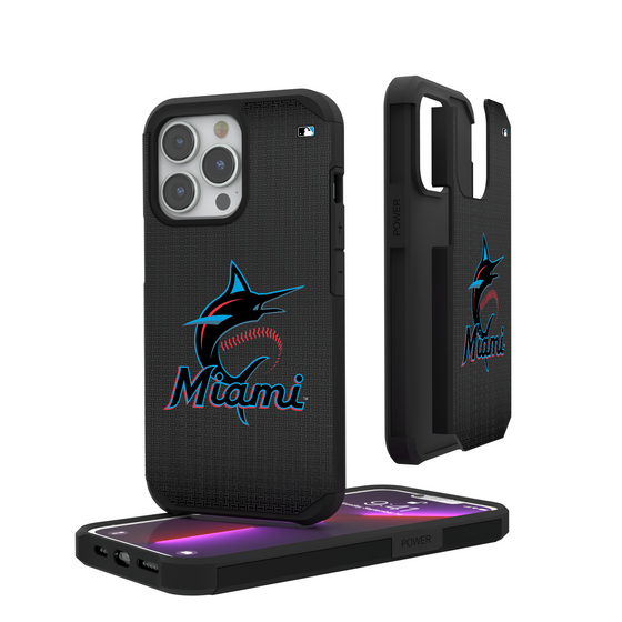 Miami Marlins Linen Rugged Phone Case-0