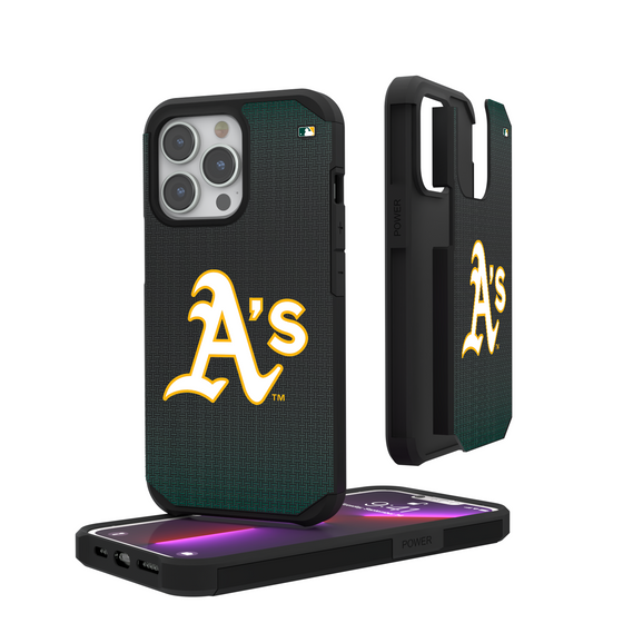 Oakland Athletics Linen Rugged Phone Case-0