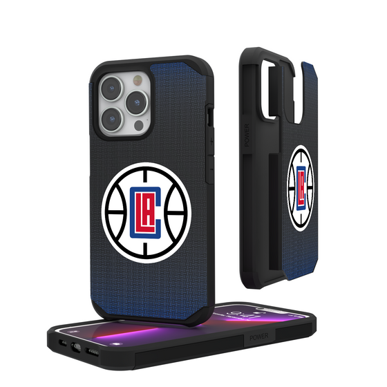Los Angeles Clippers Linen Rugged Phone Case-0