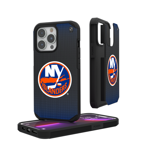 New York Islanders Linen Rugged Phone Case-0