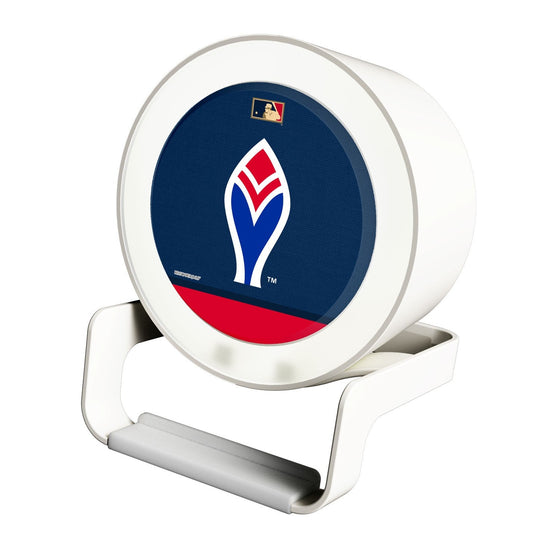 Atlanta Braves 1972-1975 - Cooperstown Collection Solid Wordmark Night Light Charger and Bluetooth Speaker - 757 Sports Collectibles