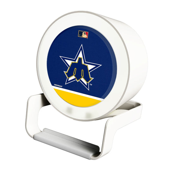 Seattle Mariners 1981-1986 - Cooperstown Collection Solid Wordmark Night Light Charger and Bluetooth Speaker - 757 Sports Collectibles