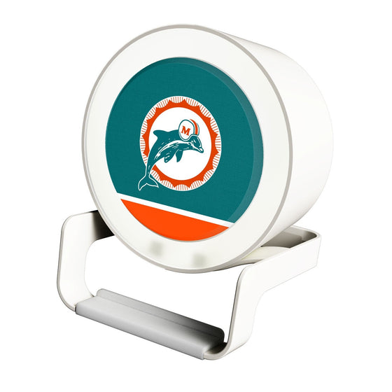 Miami Dolphins 1966-1973 Historic Collection Solid Wordmark Night Light Charger and Bluetooth Speaker - 757 Sports Collectibles