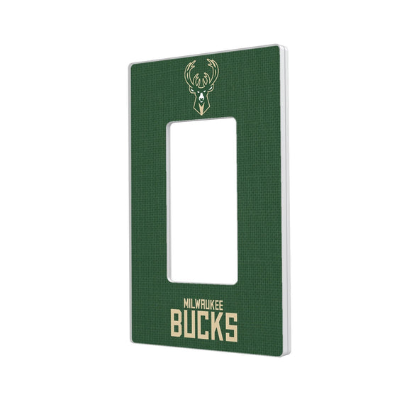 Milwaukee Bucks Solid Hidden-Screw Light Switch Plate-1