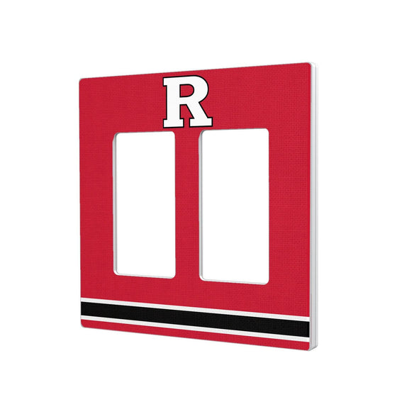 Rutgers Scarlet Knights Stripe Hidden-Screw Light Switch Plate-3