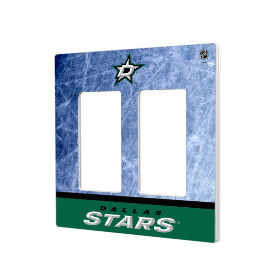 Dallas Stars Ice Wordmark Hidden-Screw Light Switch Plate-3